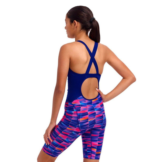 Funkita Girls Fast Training One Piece- Warped Waves