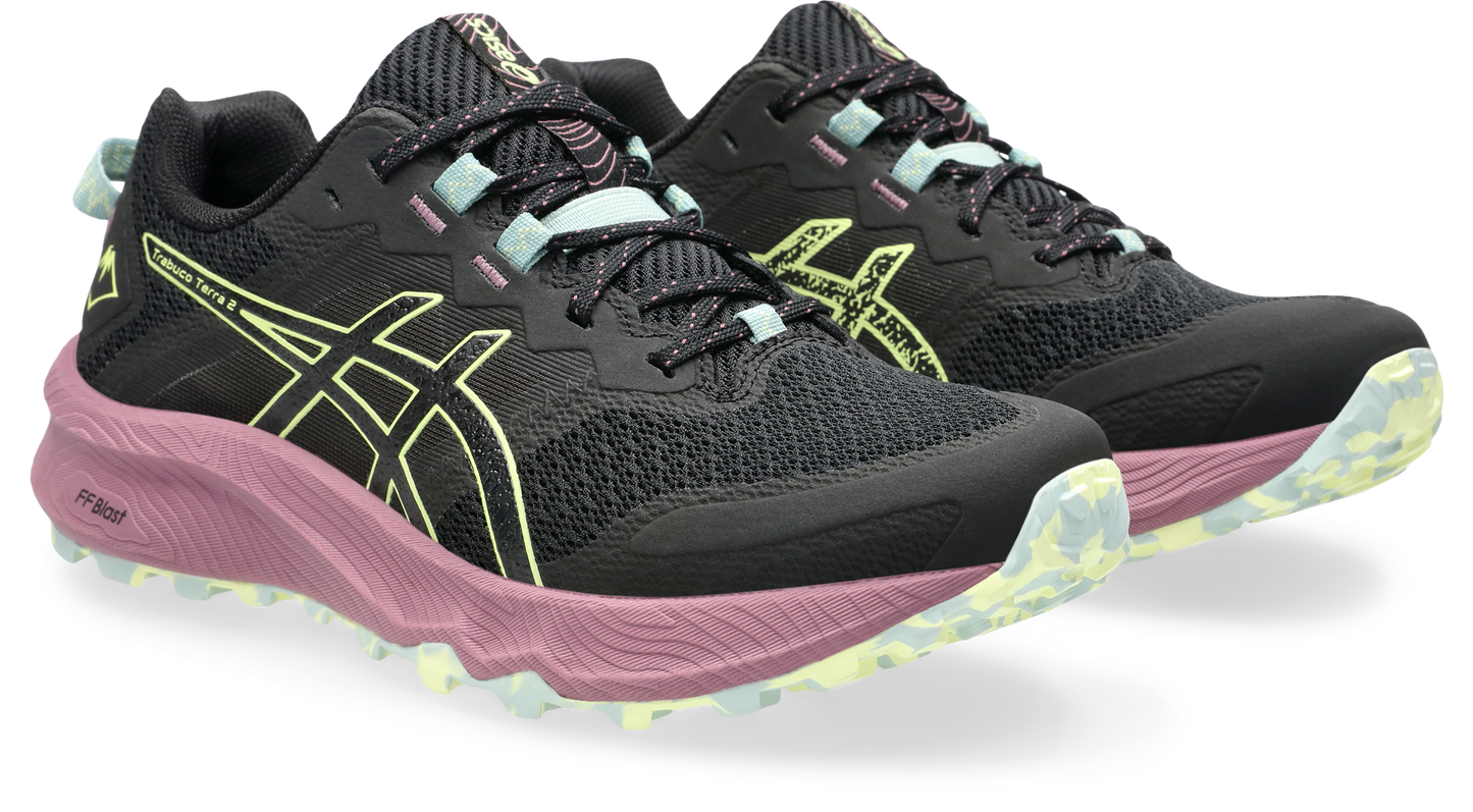 Asics Womens Trabuco Terra 2 Trail Running - Black/Huddle Yellow