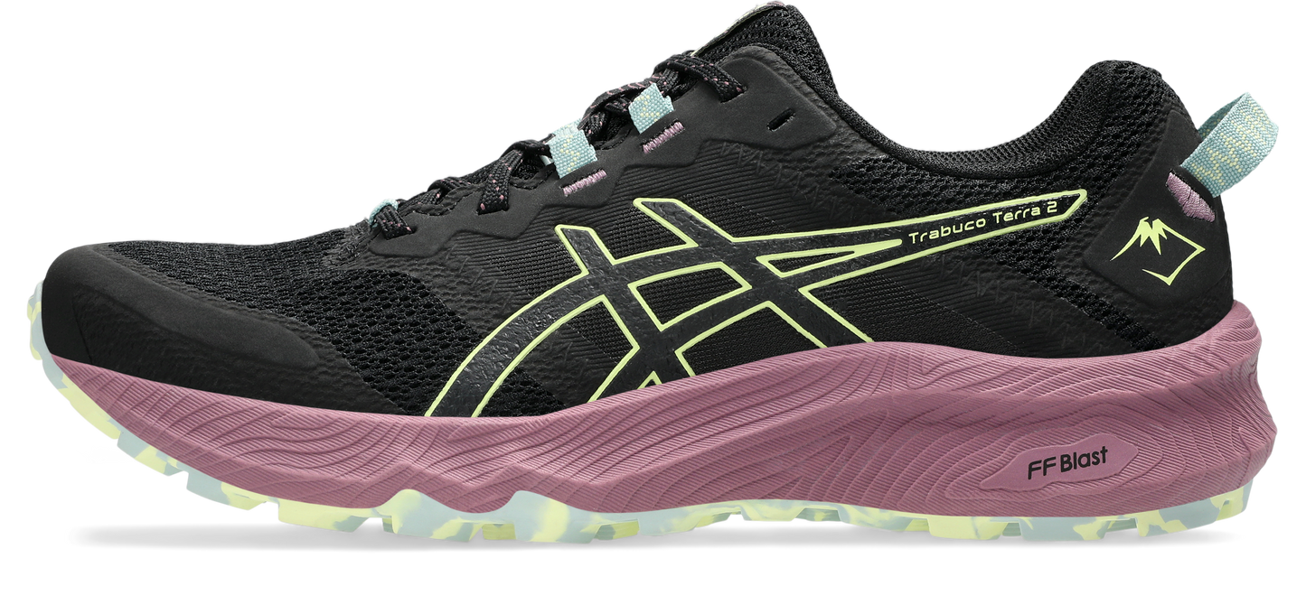 Asics Womens Trabuco Terra 2 Trail Running - Black/Huddle Yellow