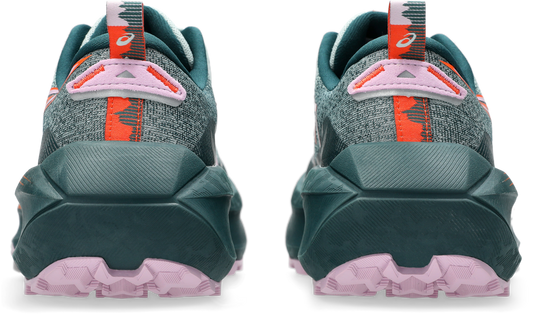 Asics Womens Trabuco Max 4 Trail Running - Cold Moss/Nova Orange