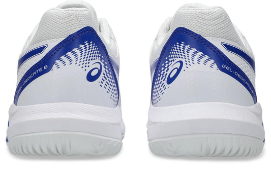 Asics Mens Gel Dedicate 8 (Hardcourt) Tennis Shoe - White/Dark Cobalt