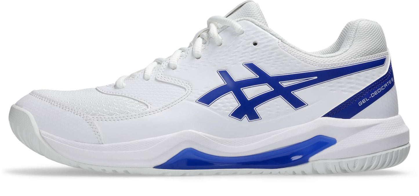 Asics Mens Gel Dedicate 8 (Hardcourt) Tennis Shoe - White/Dark Cobalt