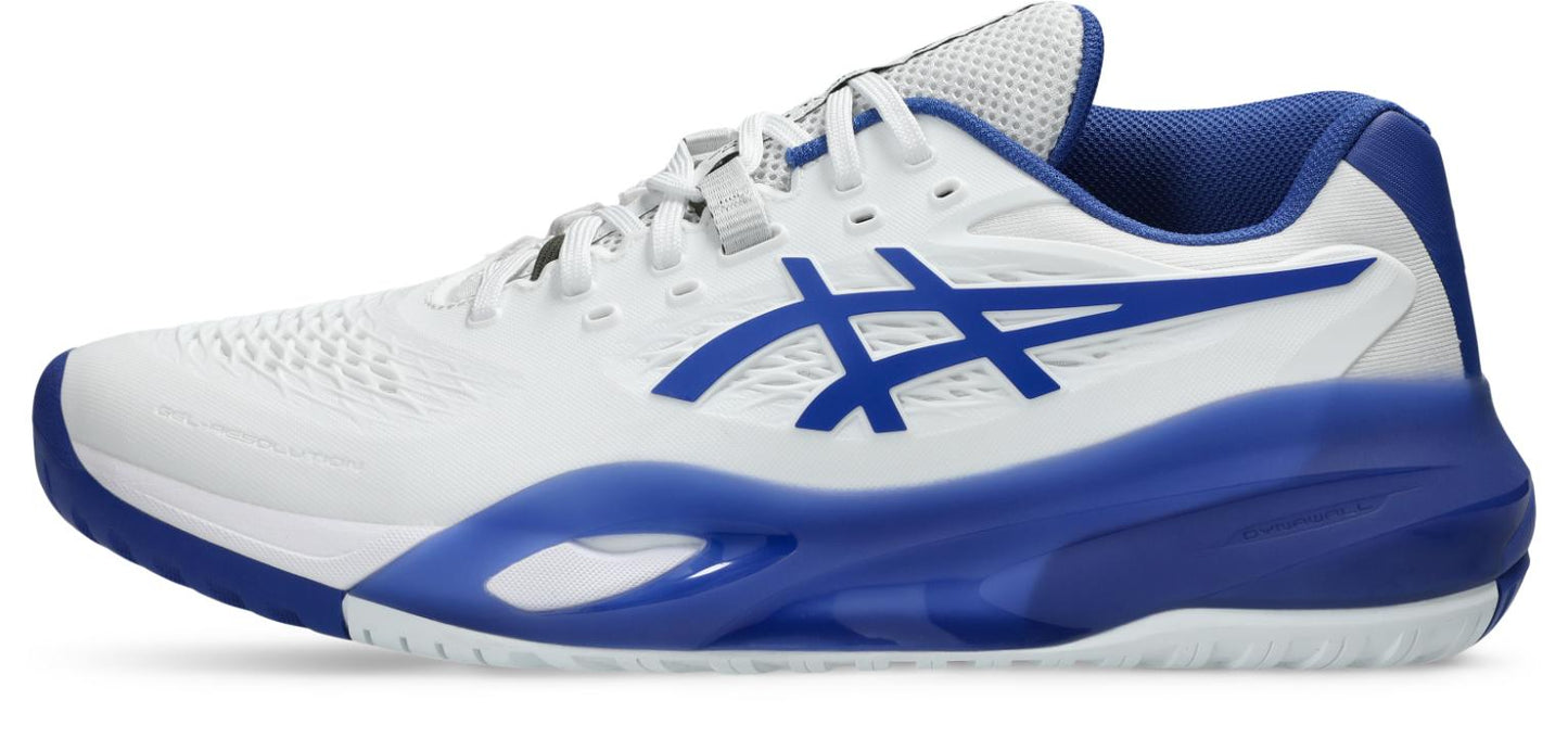 Asics Mens Gel Resolution X (Hardcourt) Wide (2E) Tennis Shoe - White/Dark Cobalt
