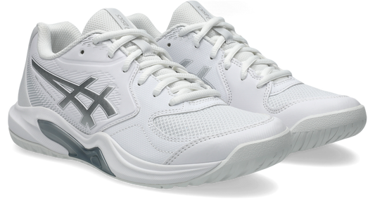 Asics Womens Gel Dedicate 9 (Hardcourt) Tennis Shoe - White/Pure Silver