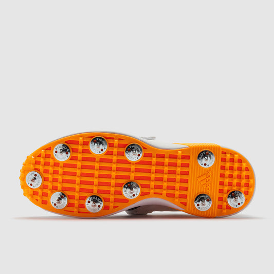 Adidas Adi-Power Incurza Cricket Shoes - White/Onyx/Tangerine