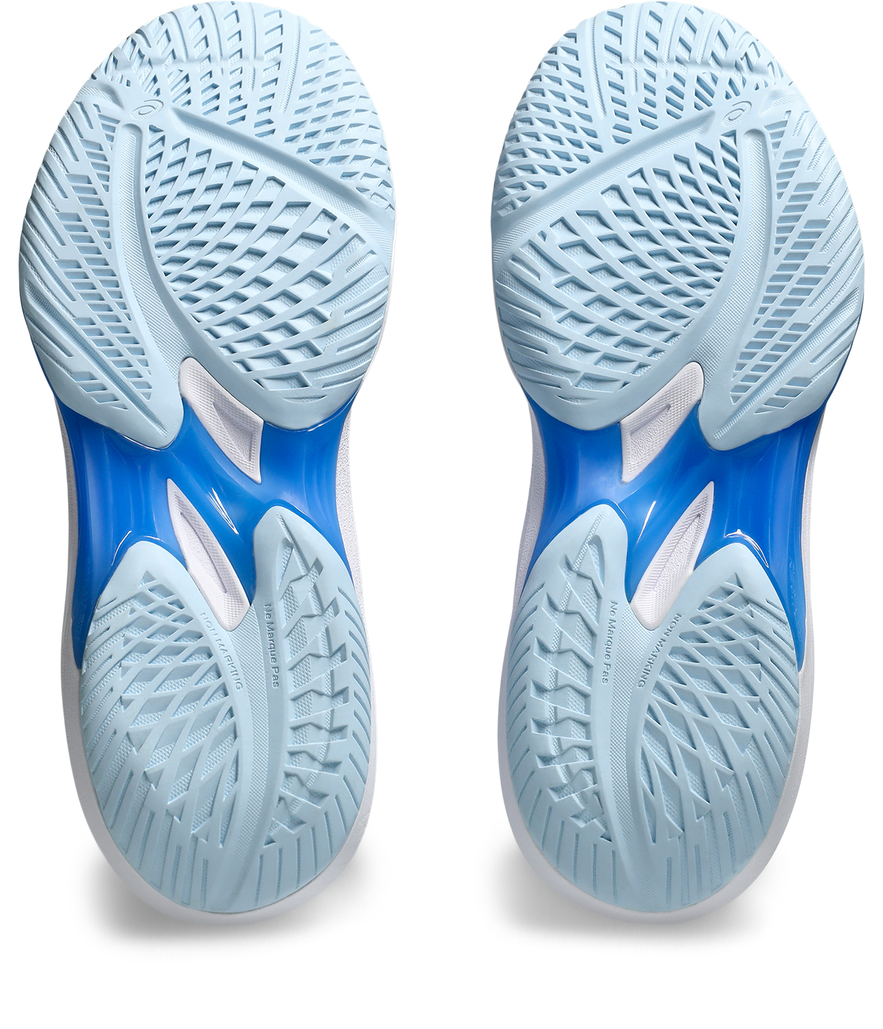 Asics Womens Sky Elite FF Lo 3 Indoor Court Shoes - White/Blue Coast