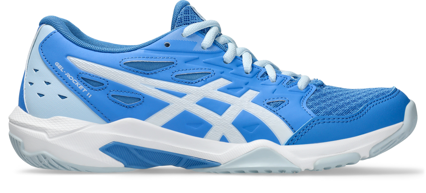 Asics Womens Gel Rocket 11 Indoor Court Shoes - Blue Coast/White