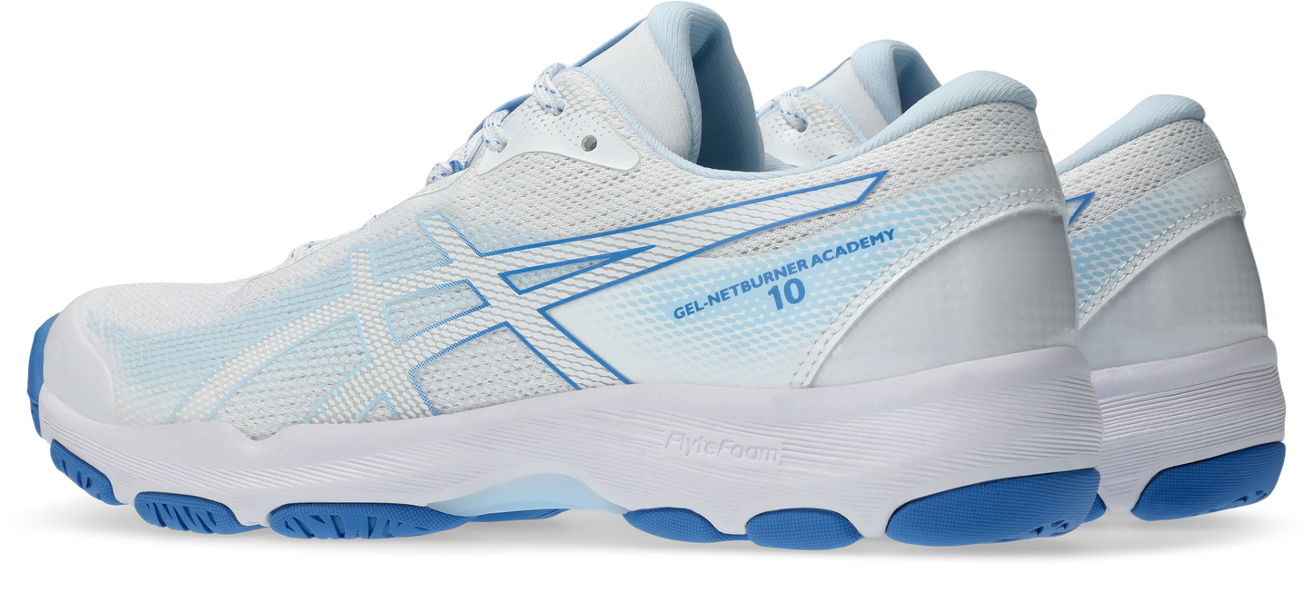 Asics Womens Gel Netburner Academy 10 - White/Light Blue