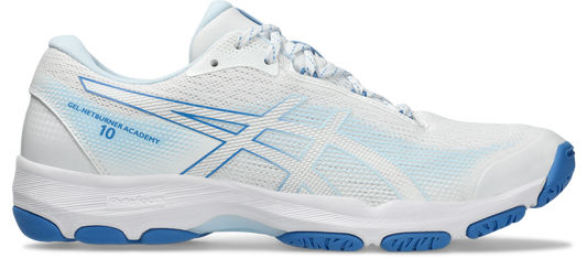 Asics Womens Gel Netburner Academy 10 - White/Light Blue