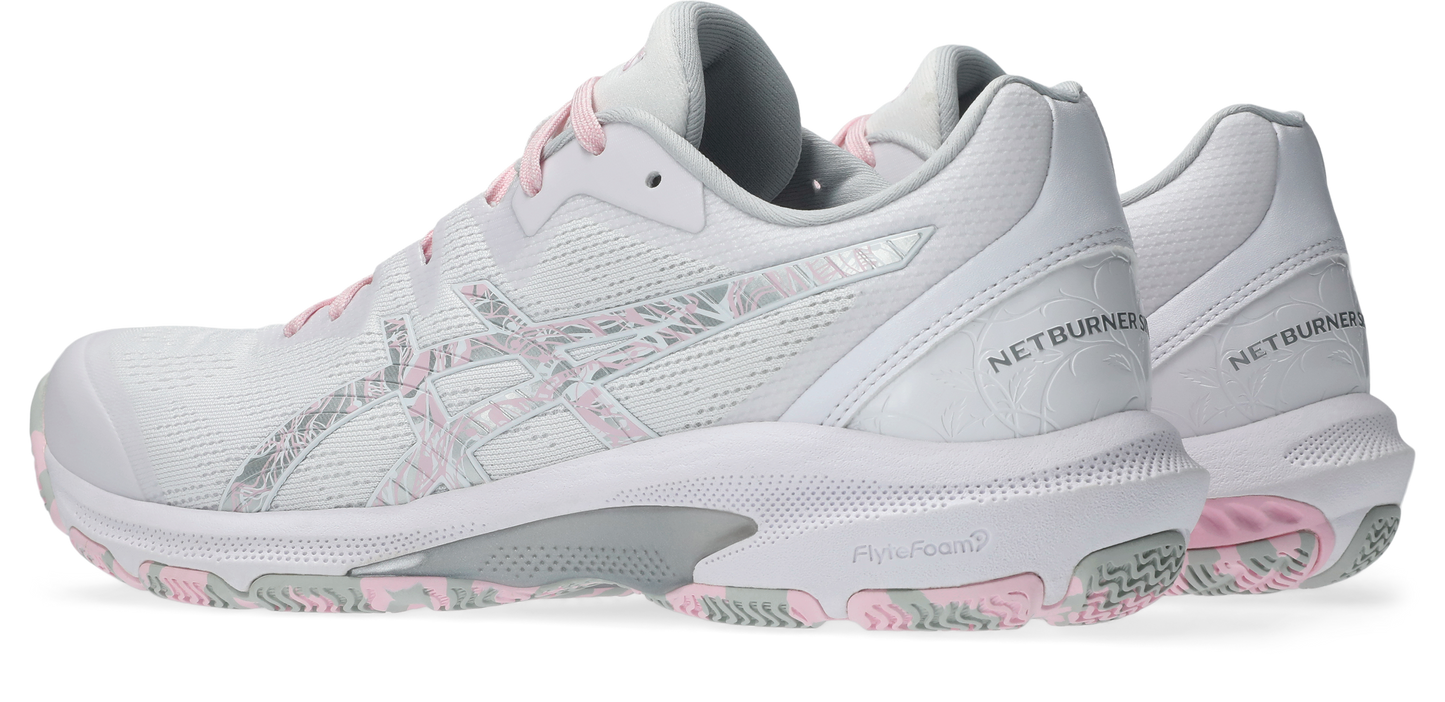 Asics Womens Netburner Shield - White/Cotton Candy