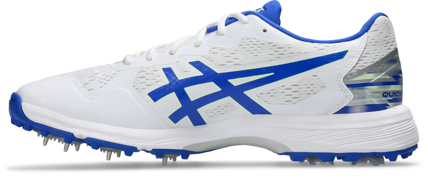 Asics Mens Quick Single - White/Neon Blue