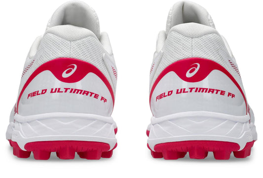 Asics Womens Field Ultimate FF Turf and Hockey Shoe - White/Bright Rose