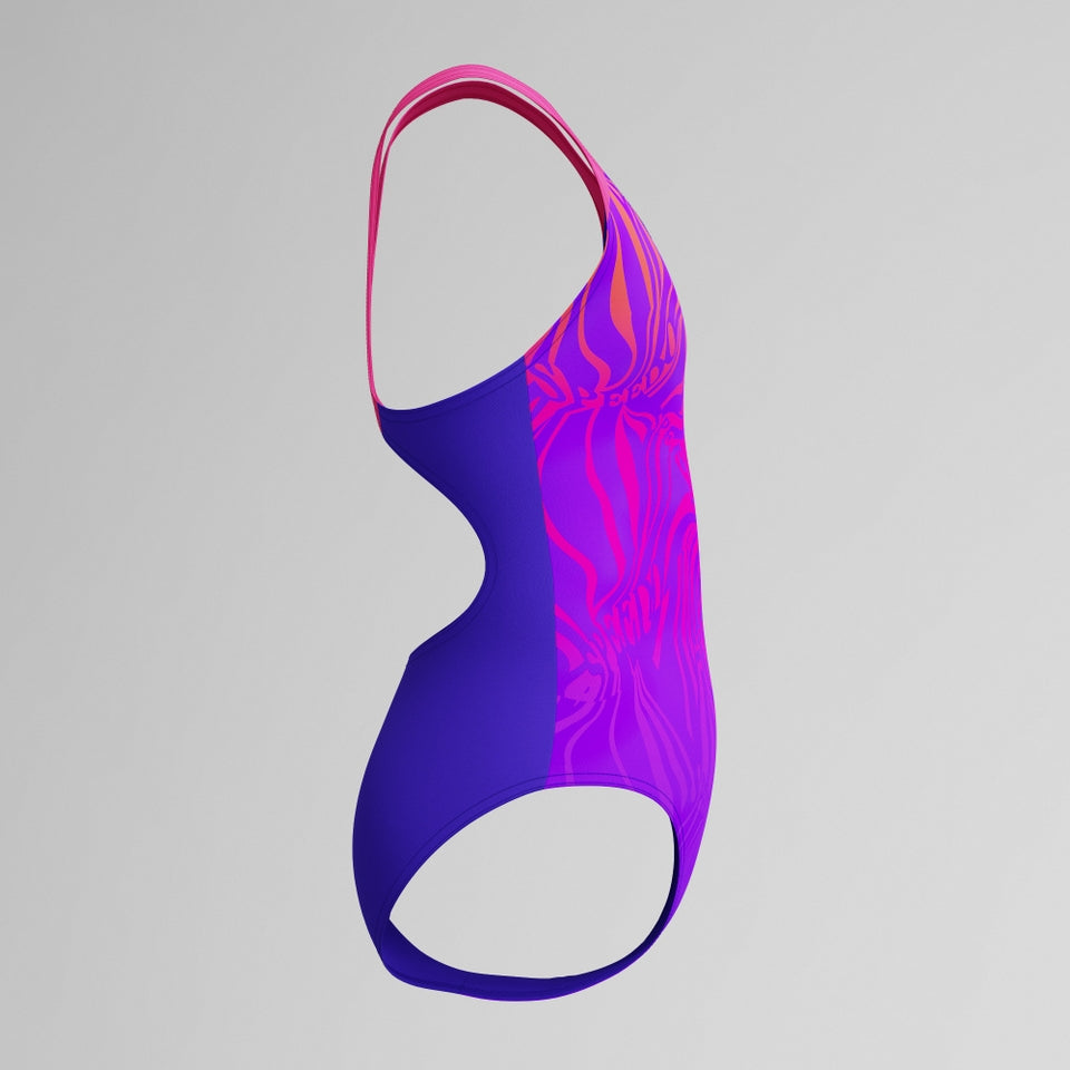 Speedo Girls Digital Placement Splashback - Indigo Glow