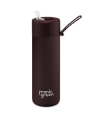 Frank Green 20oz Stainless Steel Ceramic Reusable Bottle with Straw Lid - Chocolate
