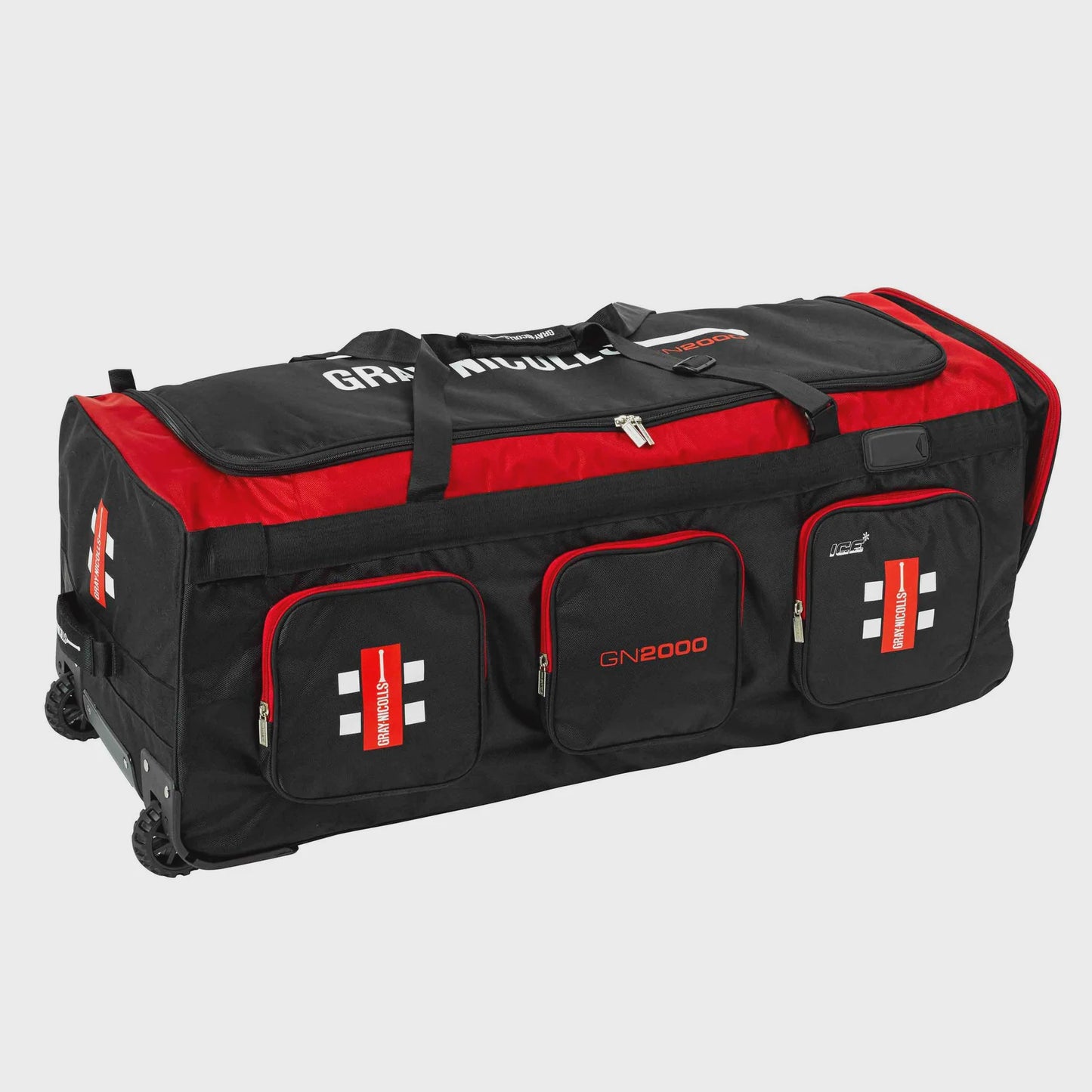 Gray Nicolls GN 2000 Cricket Wheel Bag - Black/Red