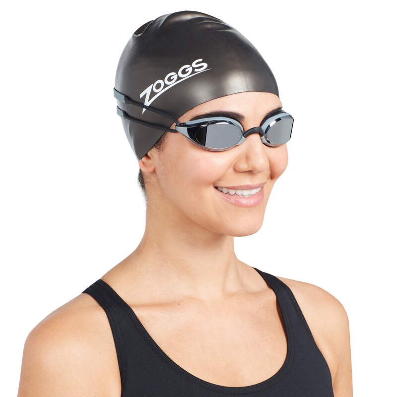 Zoggs Fusion Air Titanium Goggles - Black Grey/Mirrored Smoke
