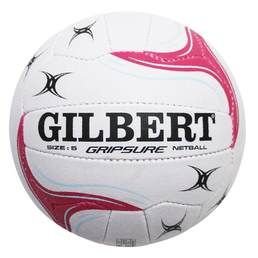 Gilbert Gripsure Match Netball - Pink/White
