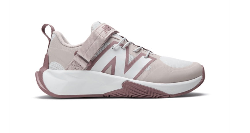 New Balance Kids FuelCell Play Bungee Lace with Top Strap - White/Stone Pink