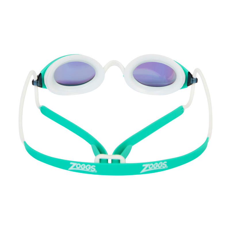 Zoggs Fusion Air Titanium Goggles - Turquoise/White/Mirrored