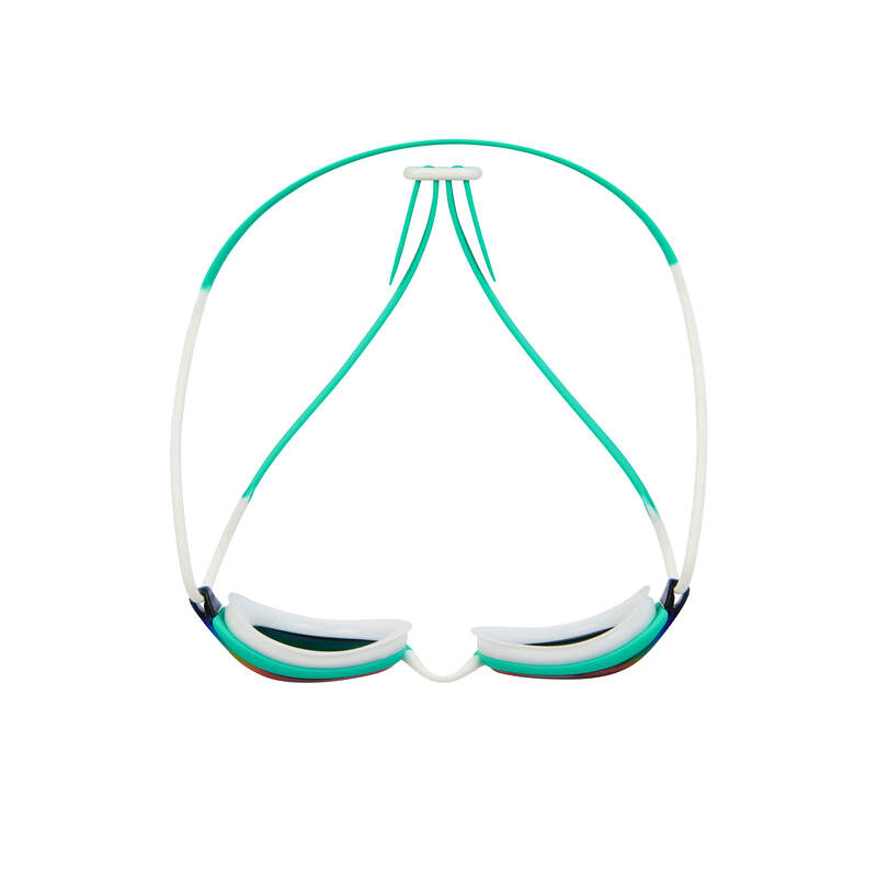 Zoggs Fusion Air Titanium Goggles - Turquoise/White/Mirrored