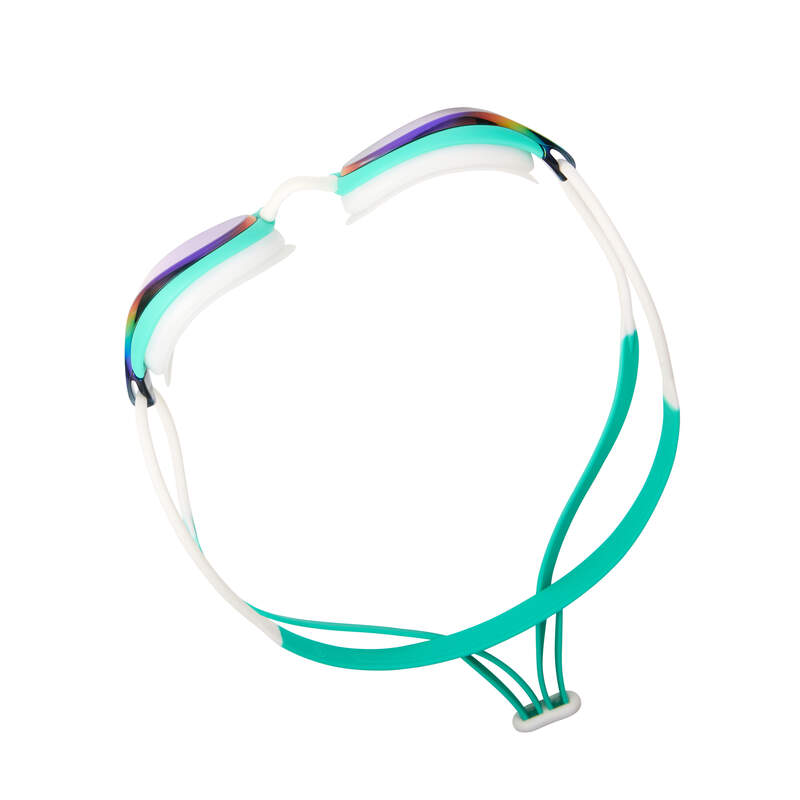 Zoggs Fusion Air Titanium Goggles - Turquoise/White/Mirrored