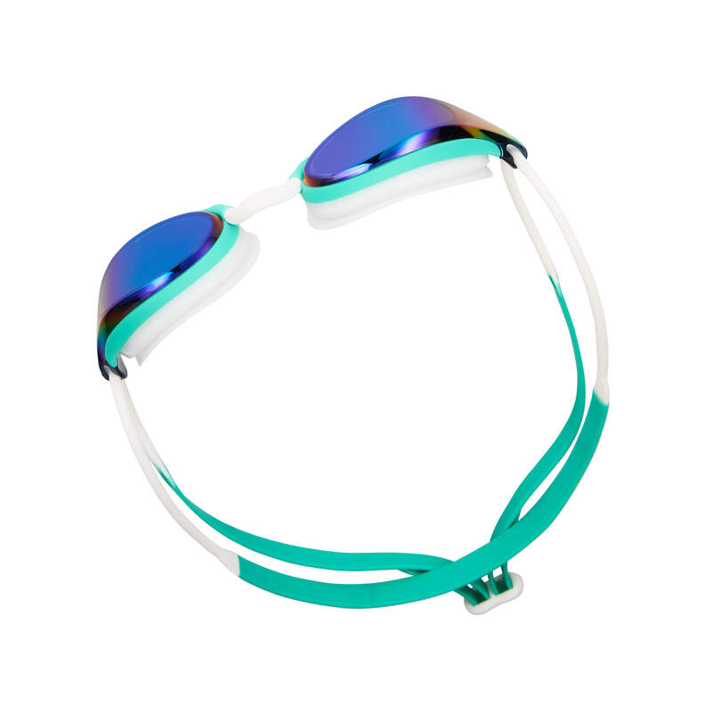 Zoggs Fusion Air Titanium Goggles - Turquoise/White/Mirrored