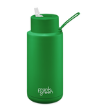 Frank Green 34oz Stainless Steel Ceramic Reusable Bottle with Straw Lid - Evergreen