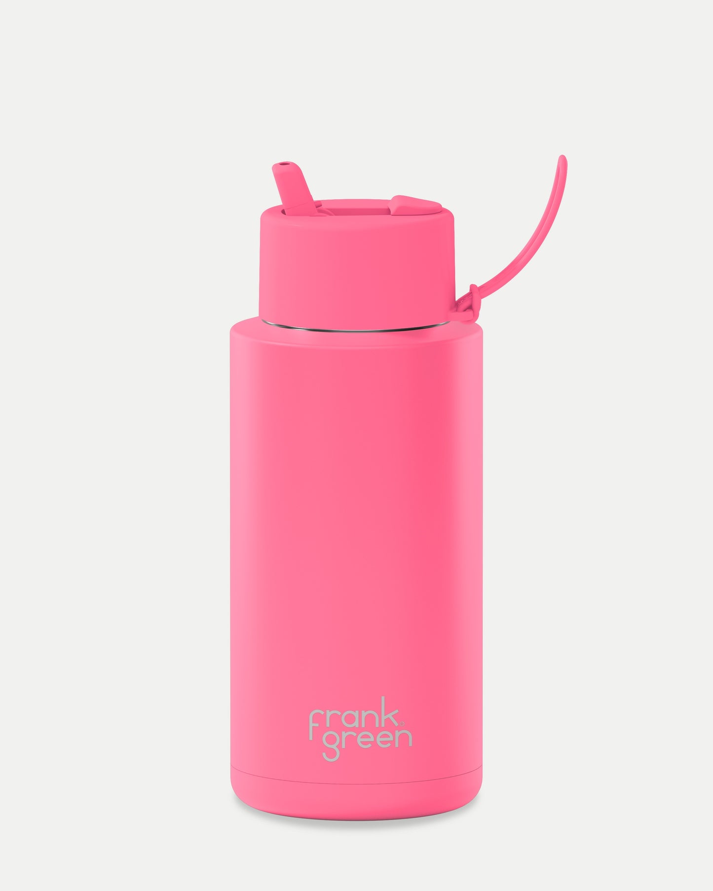 Frank Green 34oz Stainless Steel Ceramic Reusable Bottle with Flip Straw Lid - Bubblegum Blast