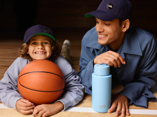 Frank Green 34oz Stainless Steel Ceramic Reusable Bottle with Flip Straw Lid - Sky Blue