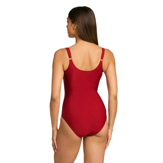 Zoggs Womens Cottesloe Adjustable Scoopback E+ - Dark Red