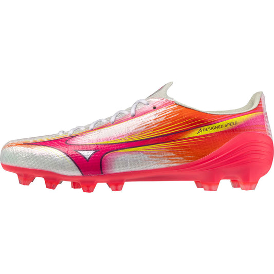 Mizuno Alpha III Elite FG Boots - White/Fuschsia Purple