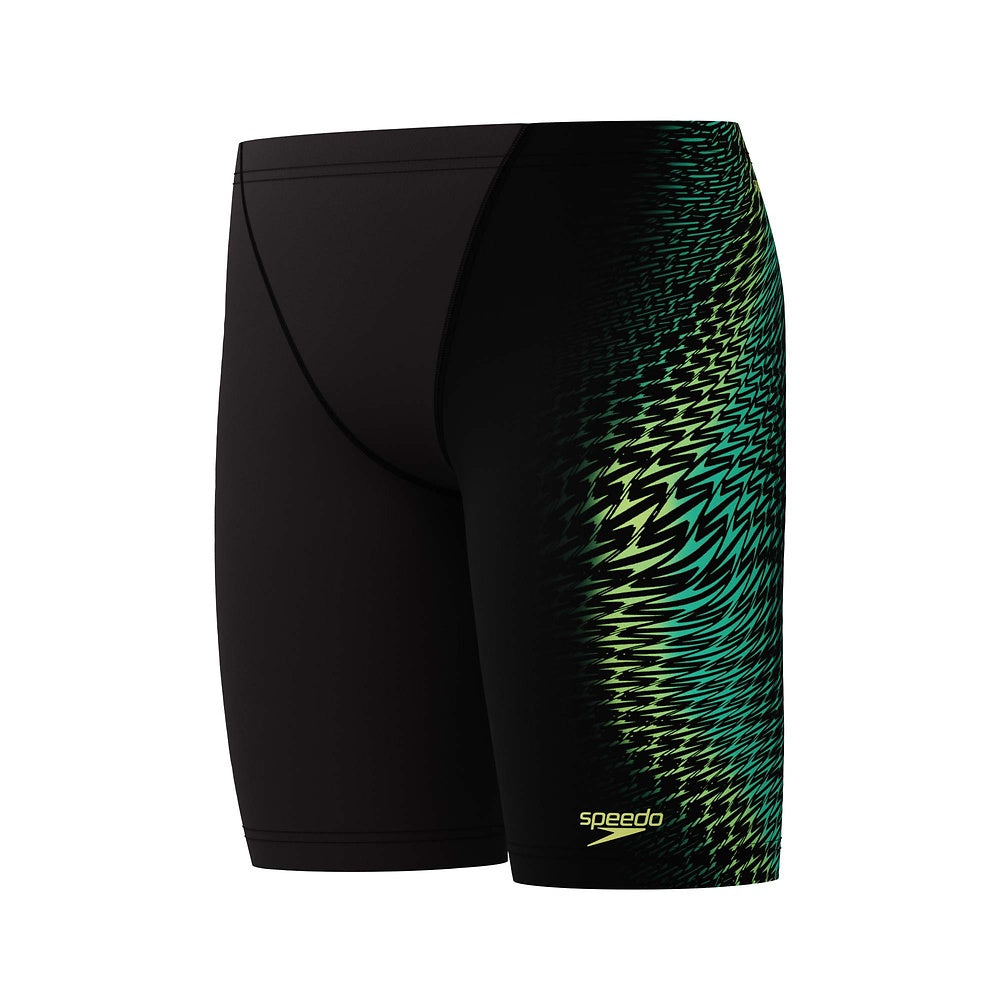 Speedo Junior Boys Digital Print V-Cut Jammer - Black/Multi