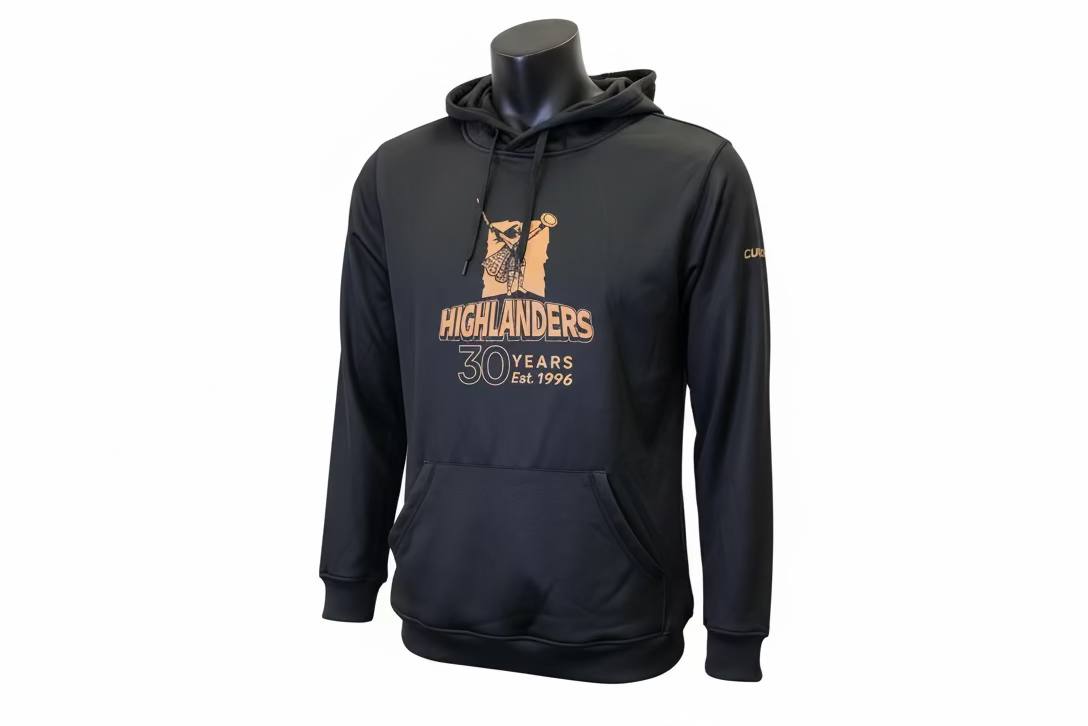 Classic Super Rugby Youth Highlanders Hoody 2026 - Black/Gold