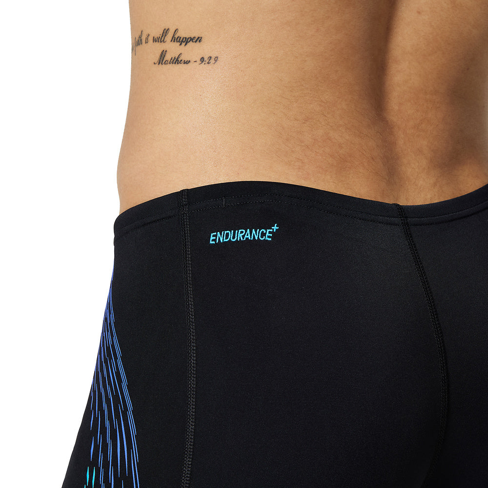 Speedo Mens Tech Panel Jammer - Black/Cobalt Pop