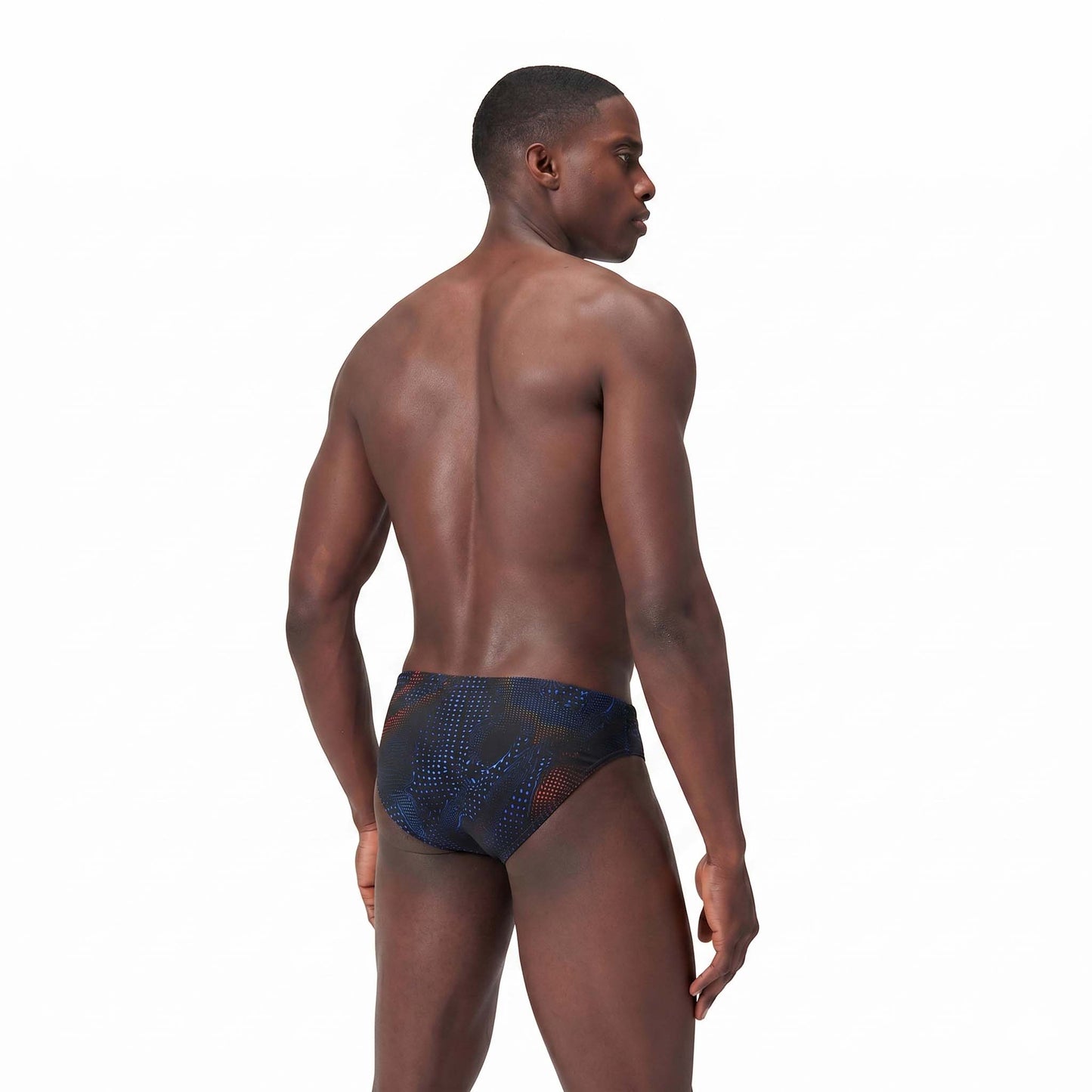 Speedo Mens Print 7 Cm Brief - Black