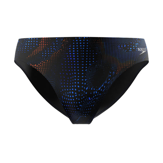 Speedo Mens Print 7 Cm Brief - Black