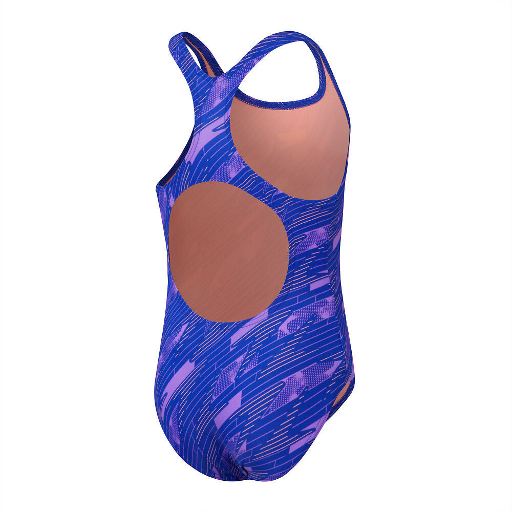 Speedo Girls Hyperboom Medalist Allover One Piece-Colbolt/Purple