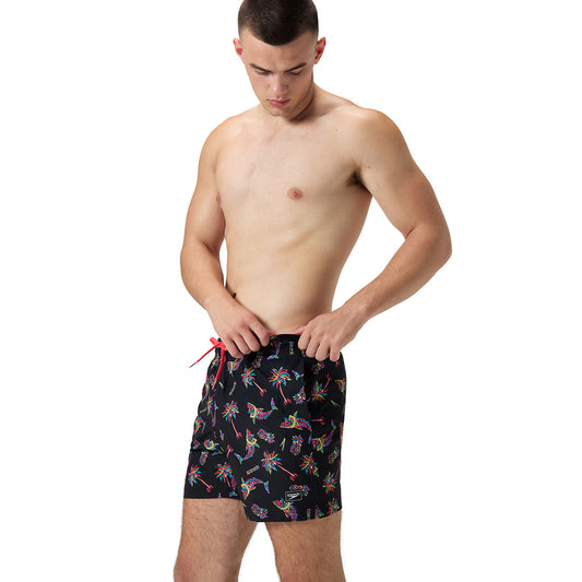 Speedo Mens Printed Redondo Edge Volley 16" - Coral Sands