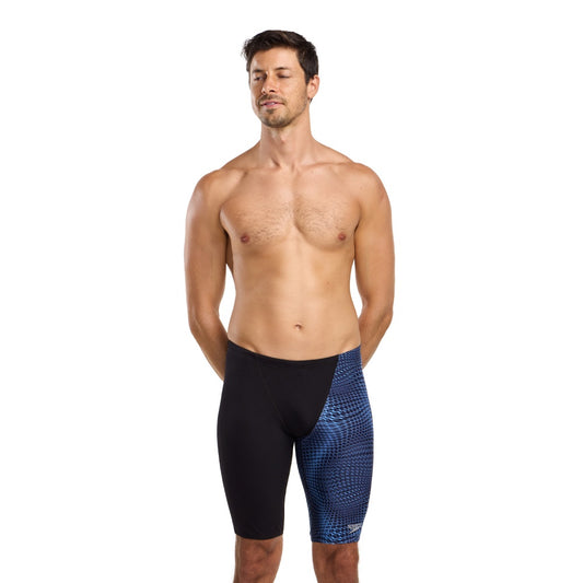 Speedo Mens Placement V-Cut Jammer - Navy/Sugar Blue
