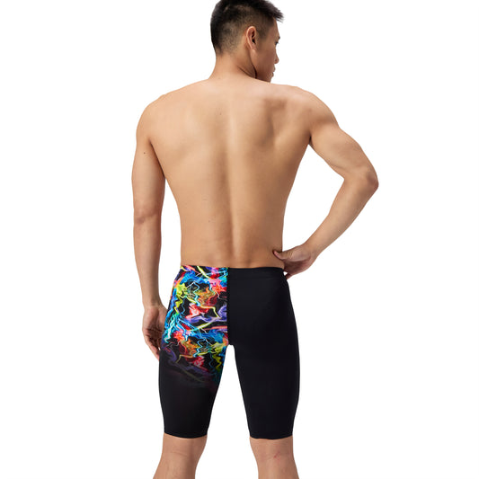 Speedo Boys Placement Printed Jammer - Static Volta-Black