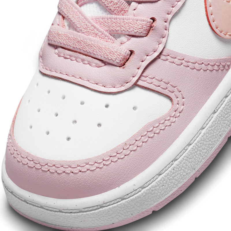 Nike Court Borough Low 2 Toddlers Shoe - White/Pink Foam