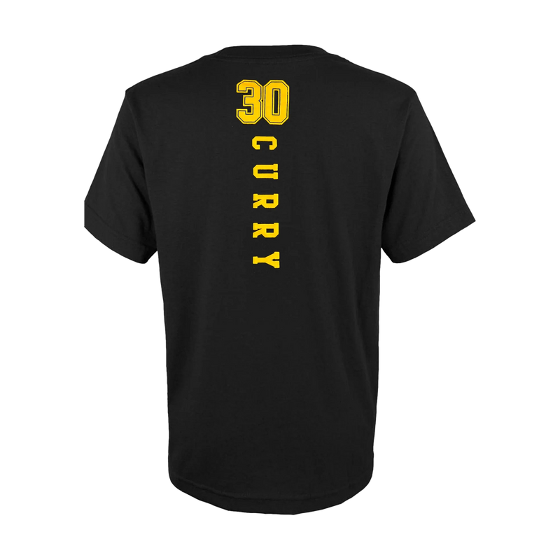 NBA Essentials Youth Golden State Warriors Name & Number T-Shirt Black - Steph Curry
