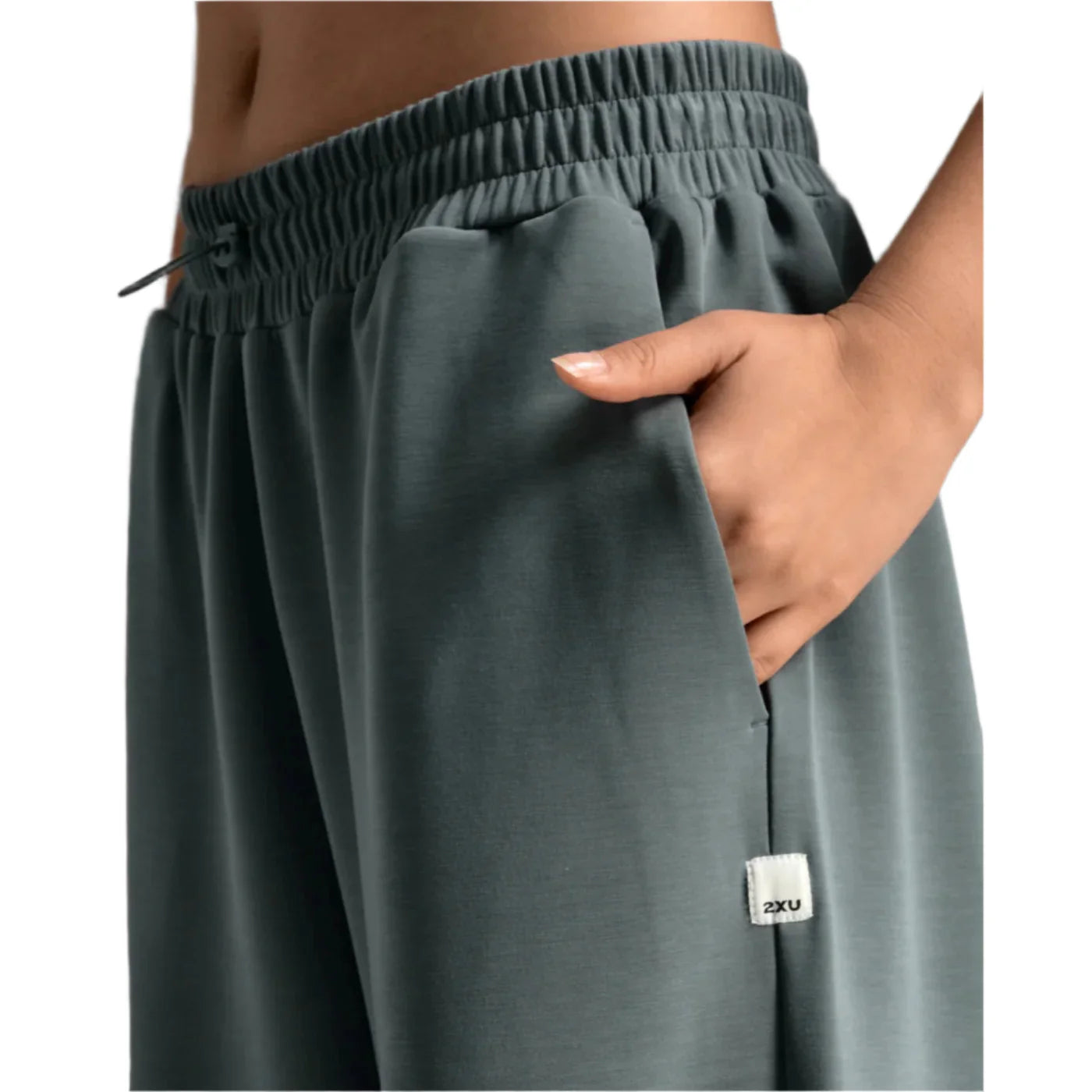 2XU Womens Wonderluxe SandWashed Wide Pants - Dark Sage