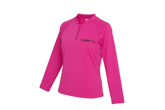Funkita Girls Long Sleeve Rash Vest - Still Pink