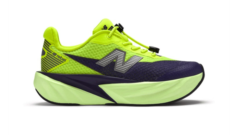 New Balance Kids FuelCell Rebel Bungee Lace w/Toggle - Alkaline Green/Boysenberry