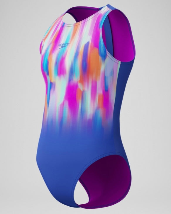 Speedo Girls Hydrasuit - Blue/Pink
