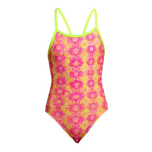 Funkita Girls Single Strap One Piece - Poison Pink