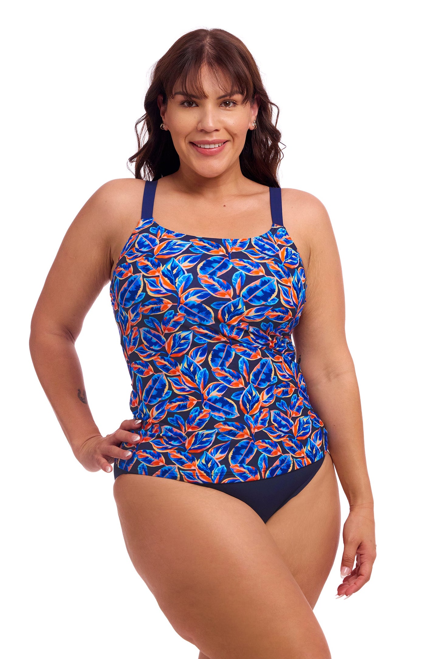 Funkita Ladies Scoop Neck Tankini Top - Leaf Blower