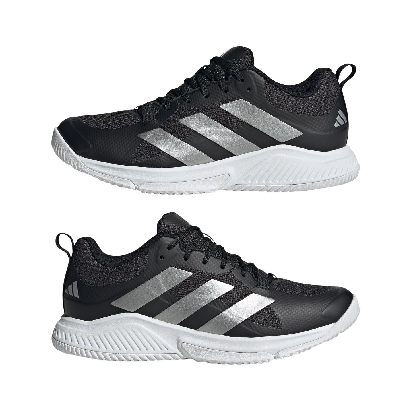 Adidas Womens Court Team Bounce 2.0 Indoor Shoes - White/Black
