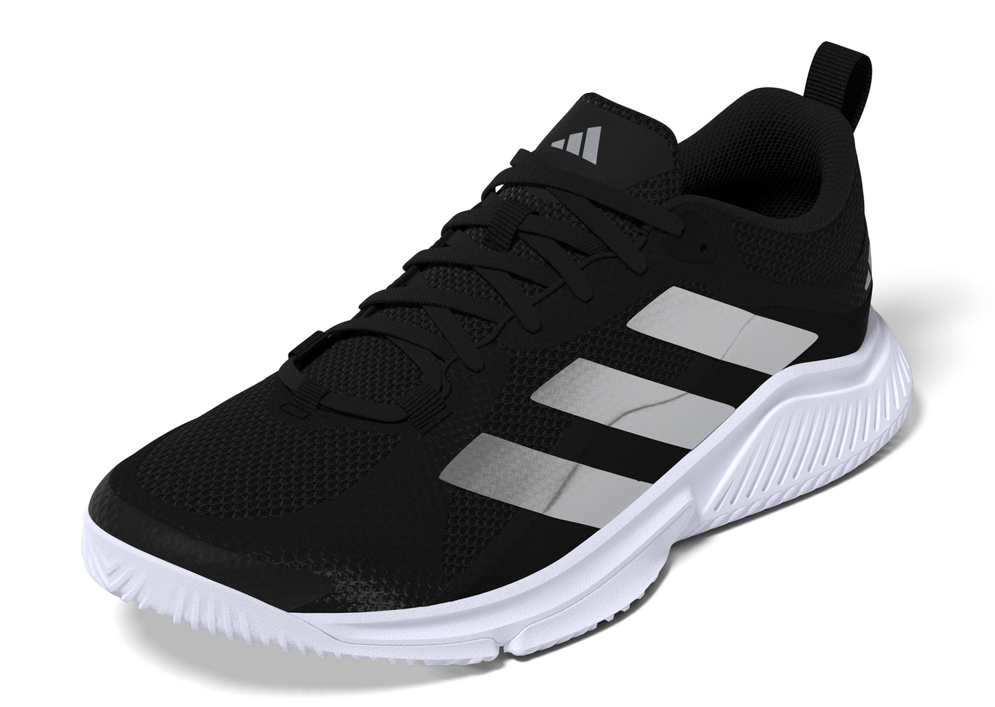 Adidas Womens Court Team Bounce 2.0 Indoor Shoes - White/Black